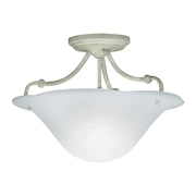 Aztec 38055 by Kichler Lighting One Light Semi Flush Ceiling Fixture in Rubbed White Finish