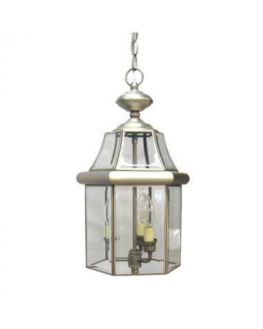 Kichler Lighting S9885 AP Three Light Outdoor Exterior Hanging Pendant in Antique Pewter Finish