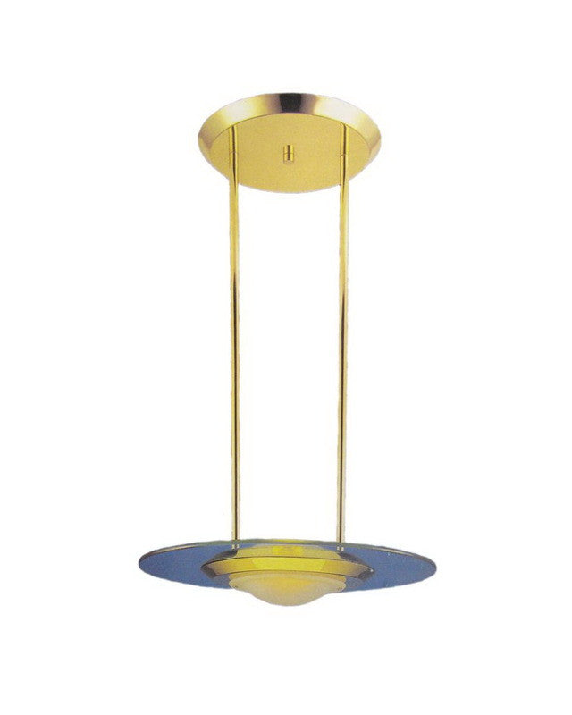 Checkolite Lighting 5001-10 One Light Hanging Halogen Pendant in Polished Brass Finish
