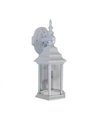 Epiphany Lighting 104961 WH Cast Aluminum Outdoor Exterior One Light Wall Lantern in White Finish