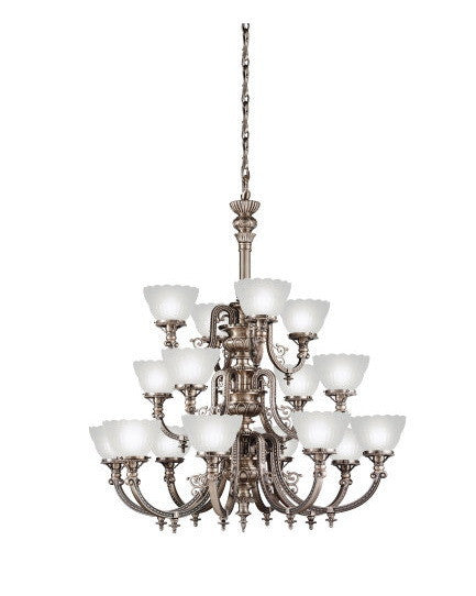 Kichler Lighting 40023 AP Smithsonian Joseph Henry Renwick Collection Sixteen Light Chandelier in Antique Pewter Finish