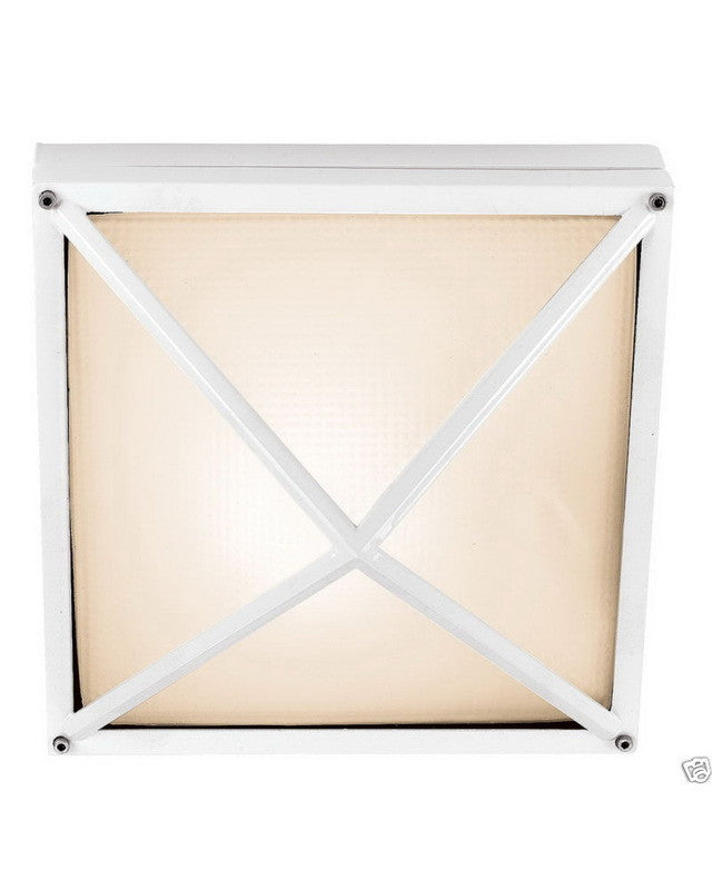 Epiphany Lighting 104884 WH One Light Cast Aluminum Outdoor Exterior Ceiling or Wall Mount in White Finish