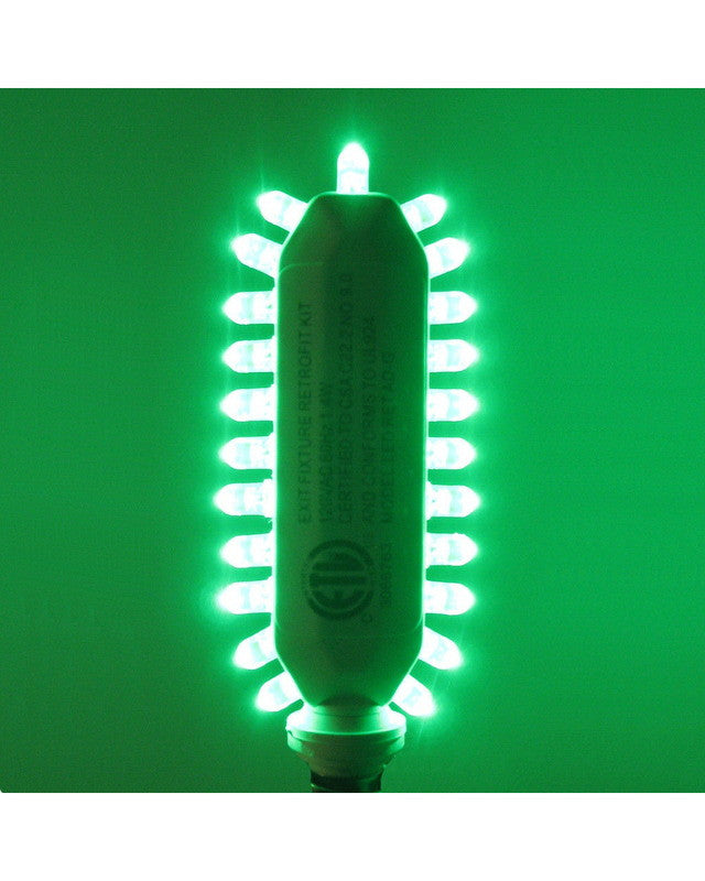 Razr GRNADAP TWO PACK Green Exit Sign LED Light Bulbs Candelabra/Bayonet/Intermediate