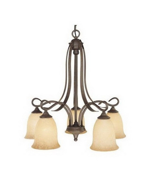 Vaxcel Lighting CH40155 SA Esprit Collection Five Light Chandelier in Sable Finish