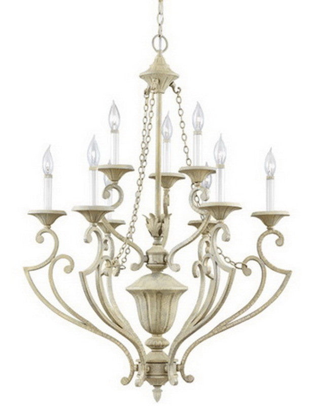 Thomas Lighting SL8429-21 Barrington Collection Two-tier Nine-light Chandelier in Olde World Finish