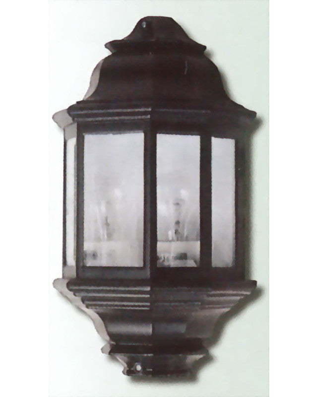 Epiphany Lighting 104445 BK Two Light Outdoor Exterior Wall Mount in Black Finish