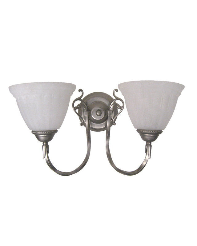 International Lighting 22721-53 Two Light Wall Sconce in Brushed Nickel Finish