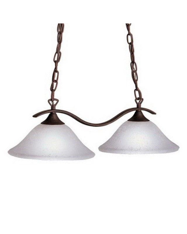 Kichler Lighting 10772 TZ Two Light Energy Saving Fluorescent Hanging Island Pendant in Tannery Bronze Finish