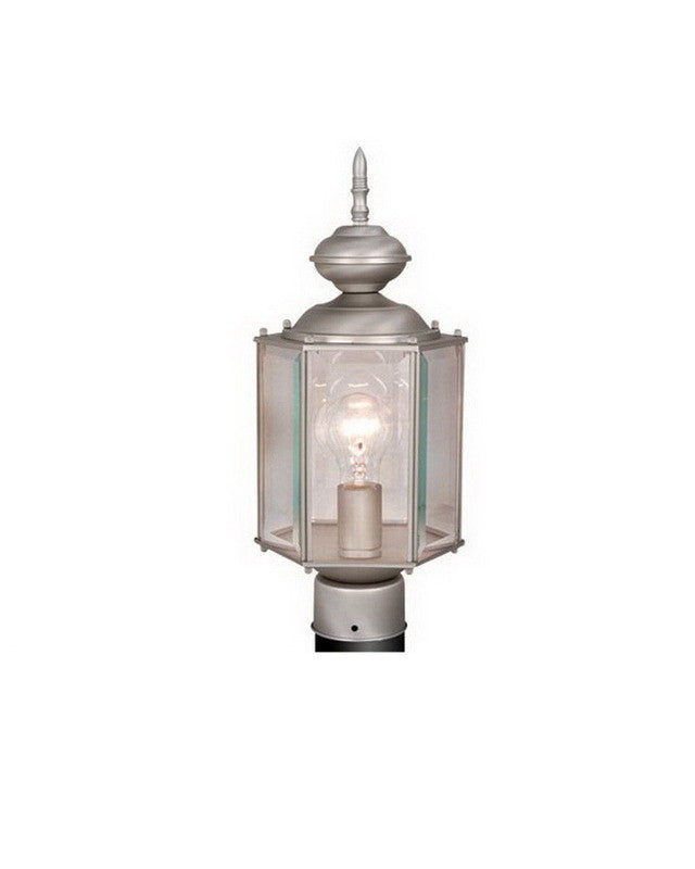 Vaxcel Lighting OP1315 BN One Light Outdoor Exterior Post Lantern in Brushed Nickel Finish