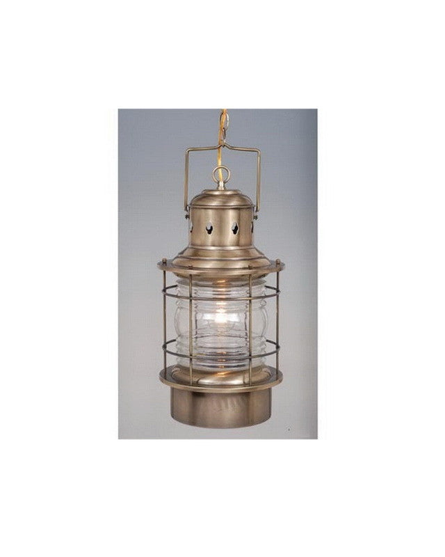 Vaxcel Lighting OD37006 A One Light Exterior Outdoor Hanging Lantern in Antique Brass Finish