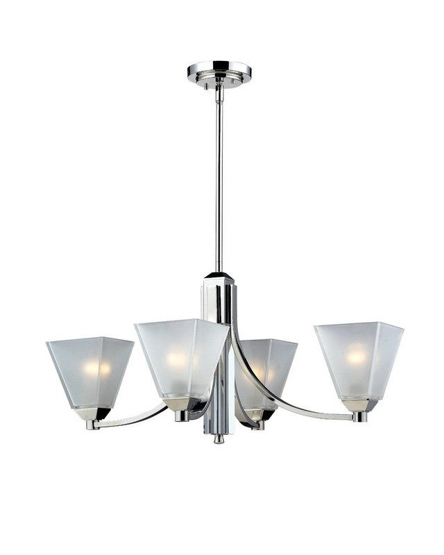 Z-Lite Lighting 1909-4 Four Light Chandelier in Polished Chrome Finish