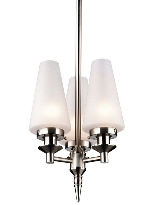 Forecast Lighting F5531-36 Mini Classics Collection 3 Light Mini Pendant in Satin Nickel Finish