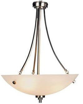 Trans Globe Lighting 9213 BN Downtown Collection 4 Light Bowl Pendant Chandelier in Brushed Nickel Finish
