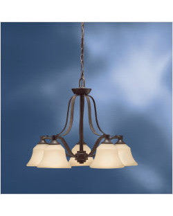 Kichler Lighting 1782 CST Langford Collection Five Light Hanging Chandelier in Canyon Slate Finish