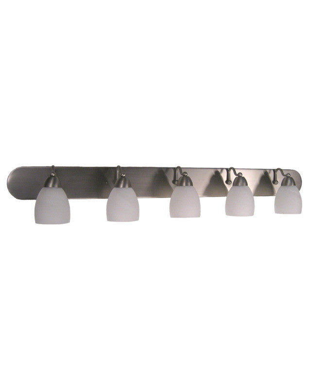 Rainbow Lighting 5126-5 BN Five Light Bath Wall Fixture in Brushed Nickel Finish