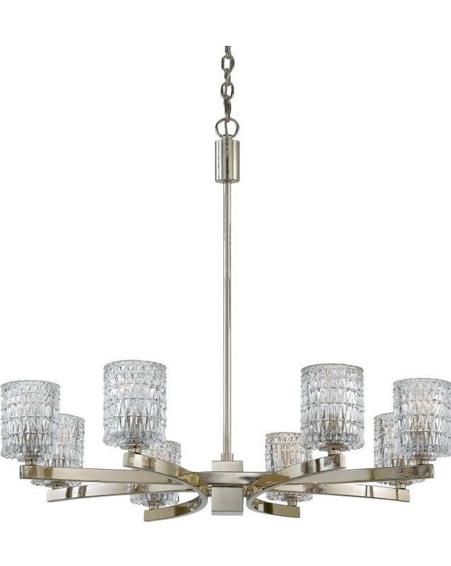 Quoizel Lighting RAN5008 IS Annalie Collection Eight Light Chandelier in Imperial Silver Finish