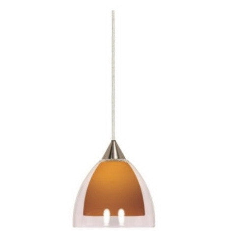 Nuvo Lighting 60-659 One Light Mini Pendant in Brushed Nickel Finish