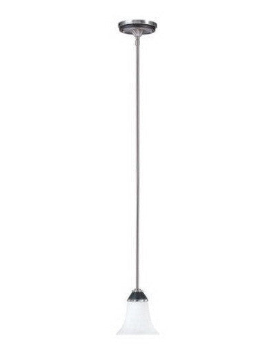 Nuvo Lighting 60-2463 Keen Collection One Light Energy Star Efficient Fluorescent GU24 Mini Pendant in Brushed Nickel Finish