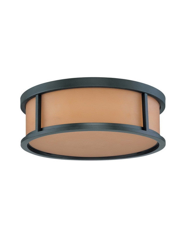 Nuvo Lighting 60-3832 Odeon Collection Three Light Energy Star Efficient Fluorescent GU24 Flush Ceiling Mount in Aged Bronze Finish