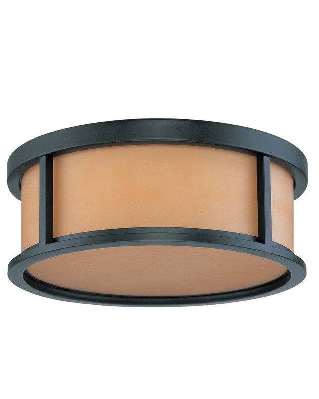 Nuvo Lighting 60-3833 Odeon Collection Three Light Energy Star Efficient Fluorescent GU24 Flush Ceiling Mount in Aged Bronze Finish