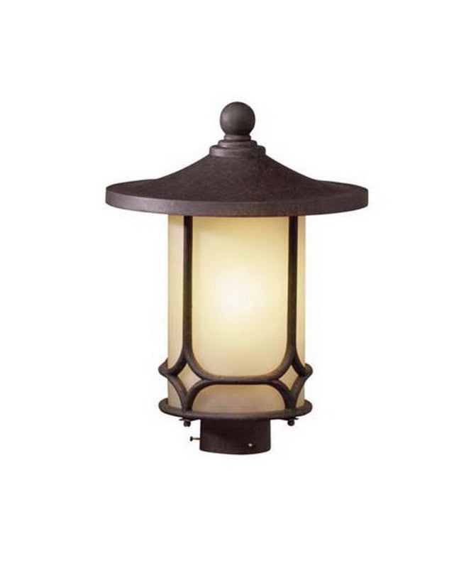 Aztec 39376 by Kichler Lighting One Light Exterior Outdoor Post Lantern in Aged Bronze Finish