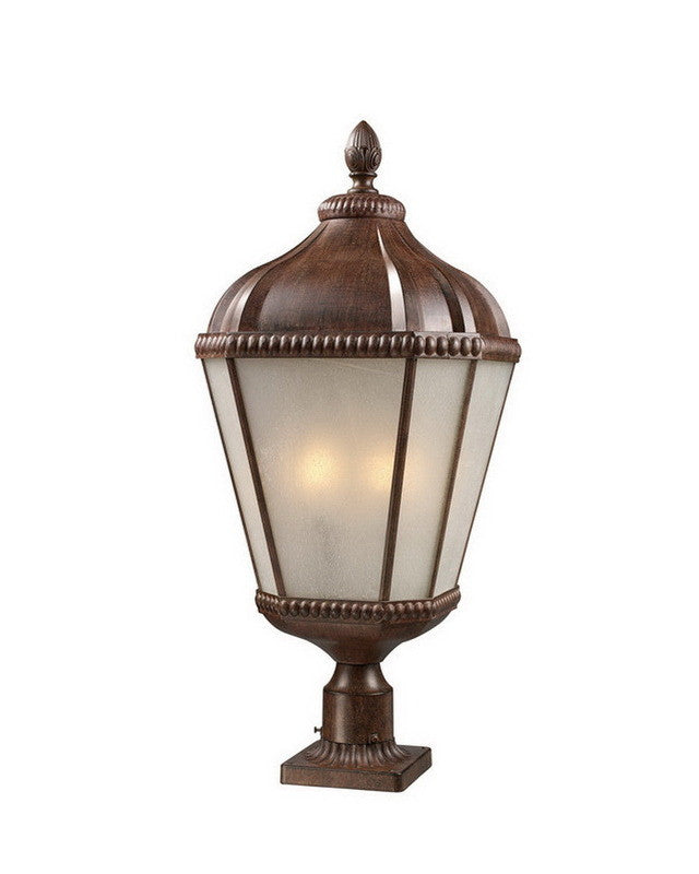 Z-Lite Lighting 513PHB-WB Four Light Outdoor Exterior Post Lantern in Weathered Bronze Finish