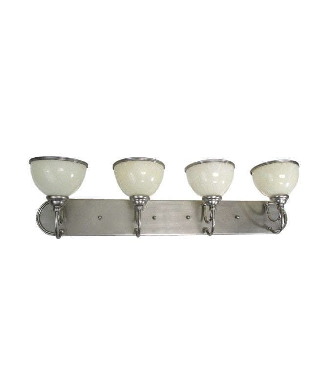 Triarch Lighting 25784 BS Four Light Bath Vanity Wall Mount in Brushed Steel Finish