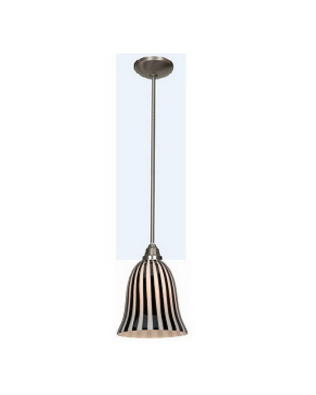 Access Lighting 28514 BS-BLWH One Light Energy Efficient GU24 Fluorescent Pendant in Brushed Steel Finish