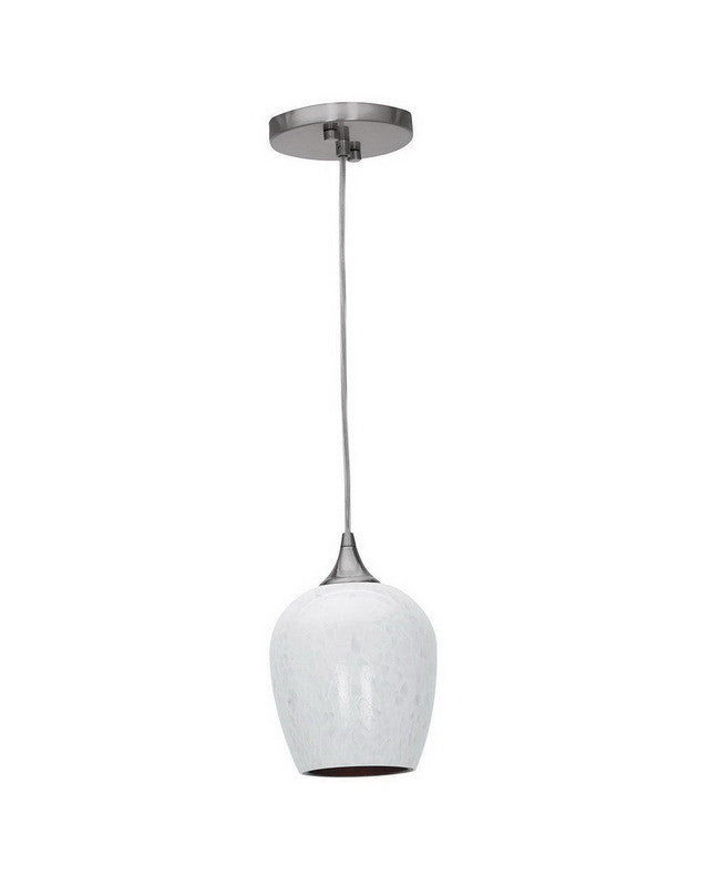 Access Lighting 23732 CH-WHT One Light Hanging Mini Pendant in Chrome Finish