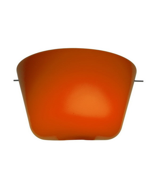 Access Lighting 50166 BS-ORG One Light Wall Sconce in Brushed Steel Finish with Orange Glass