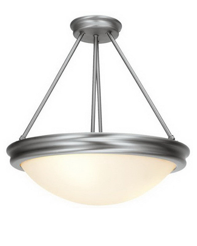 Access Lighting 20730 BS-OPL Five Light Semi Flush or Hanging Pendant Chandelier in Brushed Steel Finish