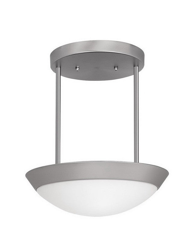 Access Lighting 20639 BSOPL Three Light Semi Flush or Hanging Pendant Chandelier in Brushed Steel Finish