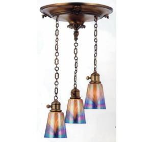 Quoizel VBSN1815LB Three Light Vanderbilt Collection Hanging Pendant in Legacy Brass Finish