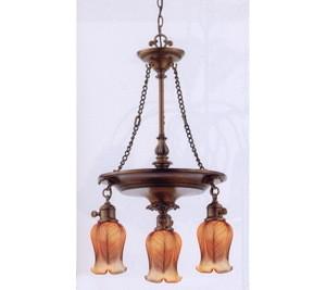 Quoizel Lighting VBTL1819LB Three Light Vanderbilt Collection Hanging Pendant in Legacy Brass Finish