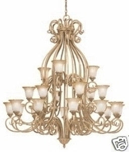 Kichler Lighting 1882 GBR Edenvale Collection Twenty One Light Three Tier Chandelier in Brulee Finish