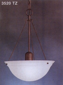 Kichler Lighting 3520TZ Dover Collection One Light Hanging Pendant in Tannery Bronze Finish