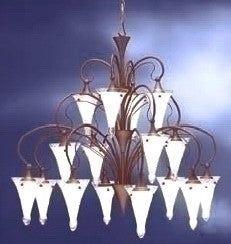 Kichler Lighting 2386 CSH Raindrops Collection Sixteen Light Hanging Chandelier in Cashmere Bronze Finish