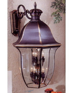 Minka Lavery Lighting 8545-55 Nine Light Exterior Outdoor Wall Lantern in Florentine Bronze Finish
