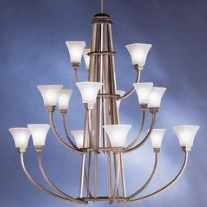 Kichler Lighting 1668 AP Polygon Collection Fifteen Light Hanging Chandelier in Antique Pewter Finish