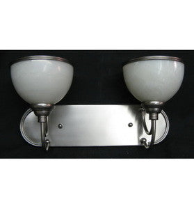 Triarch Lighting 25782 BS Two Light Bath Vanity Wall Mount in Brushed Steel Finish