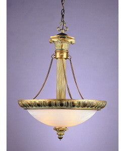 Trans Globe Lighting 8332 Thee Light Hanging Pendant in Antique Gold Finish