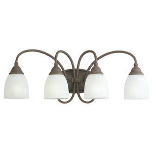 Sea Gull Lighting 44107-08 San Remo Collection Four Light Bath Vanity Fixture in Textured Rust Patina Finish