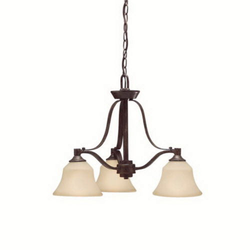 Kichler Lighting 1781 CST Langford Collection Three Light Hanging Chandelier in Canyon Slate Finish