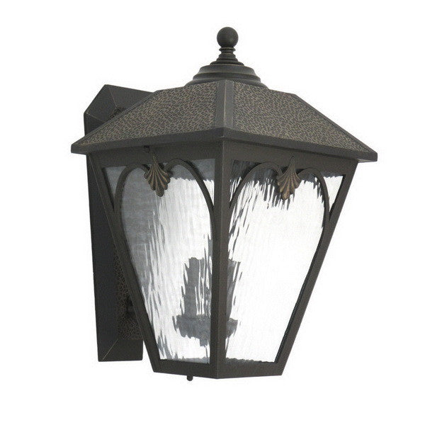 Aztec 39197 By Kichler Lighting Two Light Outdoor Wall Lantern in Hammered Bronze Finish