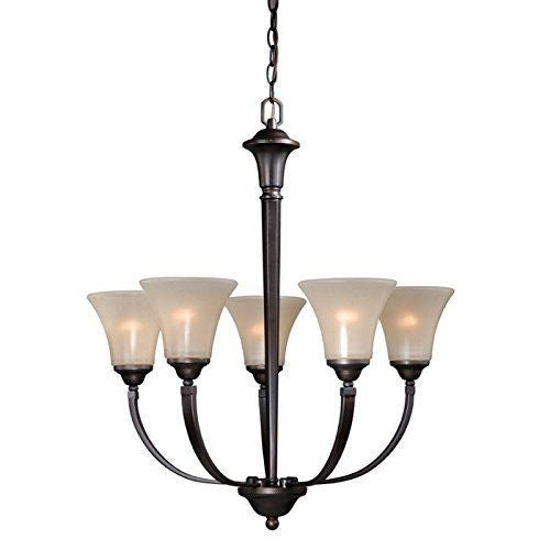 Vaxcel Lighting OS-CHU005 NB Oslo Collection Five Light Hanging Chandelier in Noble Bronze Finish