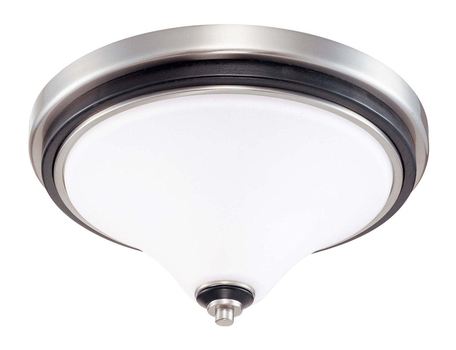 Nuvo Lighting 60-1745 Keen Collection Two Light Flush Ceiling Mount in Brushed Nickel Finish
