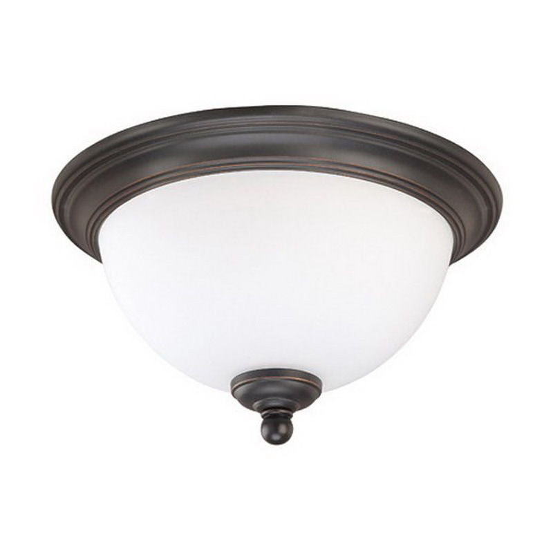 Nuvo Lighting 60-2434 Glenwood Collection One Light Energy Star Rated GU24 Fluorescent Flush Ceiling Mount in Sudbury Bronze Finish