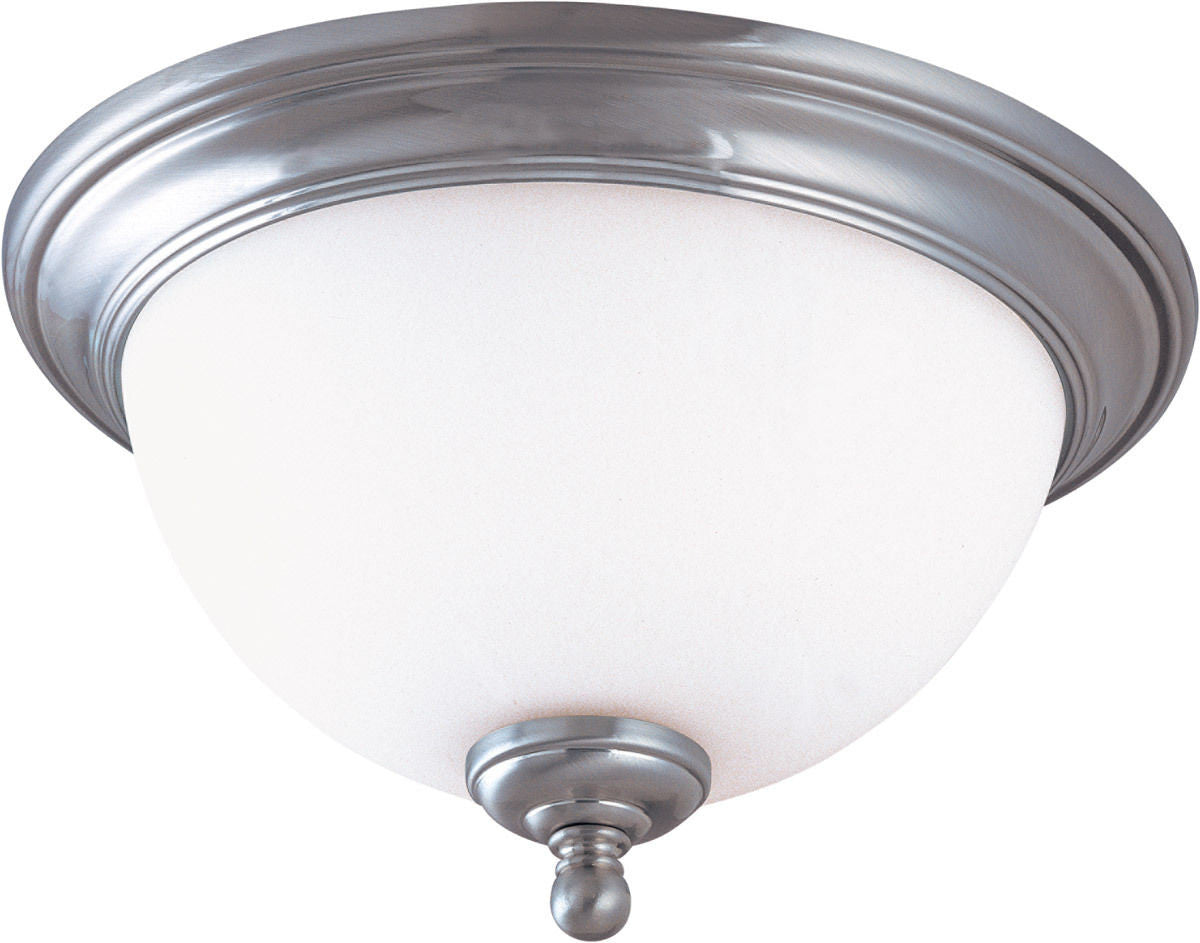 Nuvo Lighting 60-2566 Glenwood Collection Two Light Energy Star Rated GU24 Fluorescent Flush Ceiling Mount in Brushed Nickel Finish