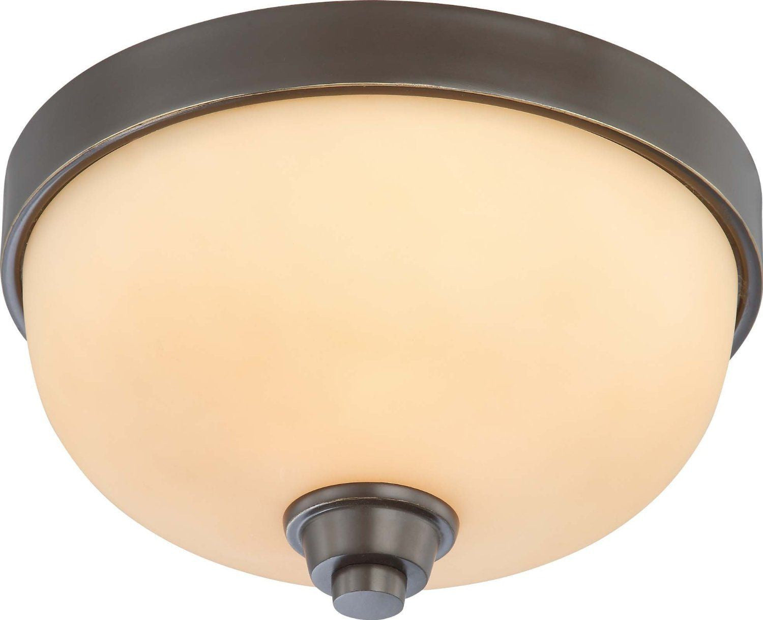 Nuvo Lighting 60-4211 Helium Collection One Light Flush Ceiling Mount in Vintage Bronze Finish
