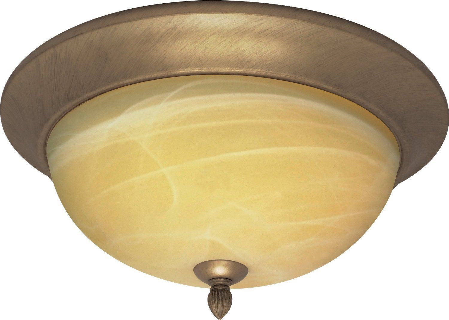 Nuvo Lighting 60-146 Vanguard Collection Three Light Flush Ceiling Mount in Flemish Gold Finish